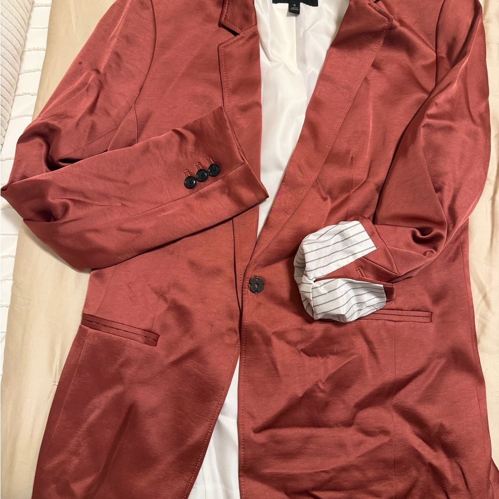 Banana Republic Rust Satin Blazer
